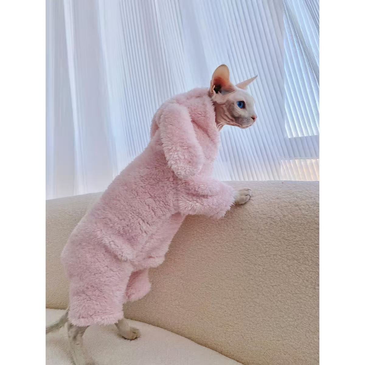 Sphynx Cat Fleece Jumpers & Devon Rex Cats Warm Soft Coats
