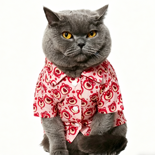 British Shorthair Shirt Soft Pet Blouse for Cats & Small Dogs