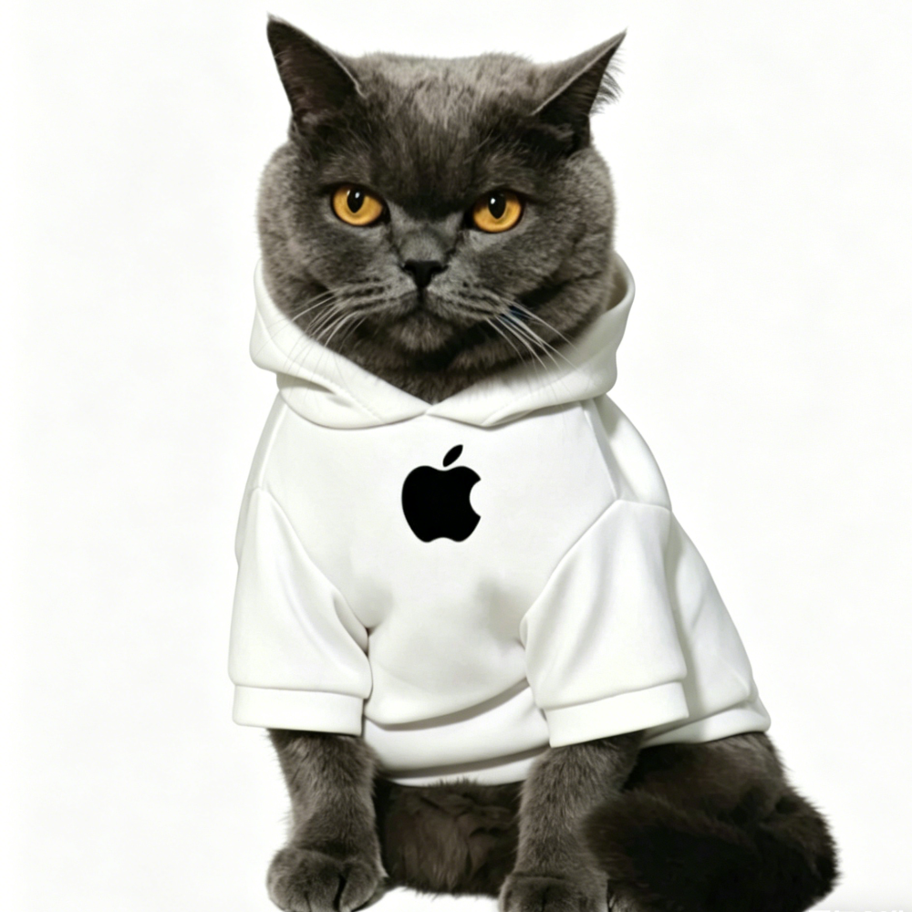 British Shorthair Cat Hoodie Soft Fleece Sweatshirt for Cats & Small Dogs