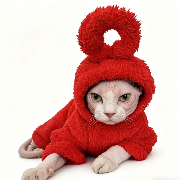 Sphynx Hoodie Warm Soft Devon Rex Cats Cute Jumpers