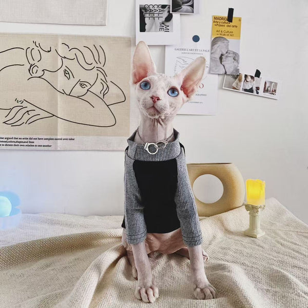 Sphynx Cat Jumpers Soft Cotton Streetwear Hairless Cats Clothes