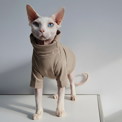 卡其色猫咪卫衣