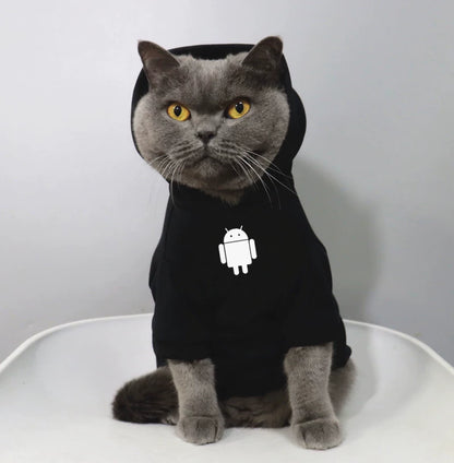 British Shorthair Cat Hoodie Soft Fleece Sweatshirt for Cats & Small Dogs