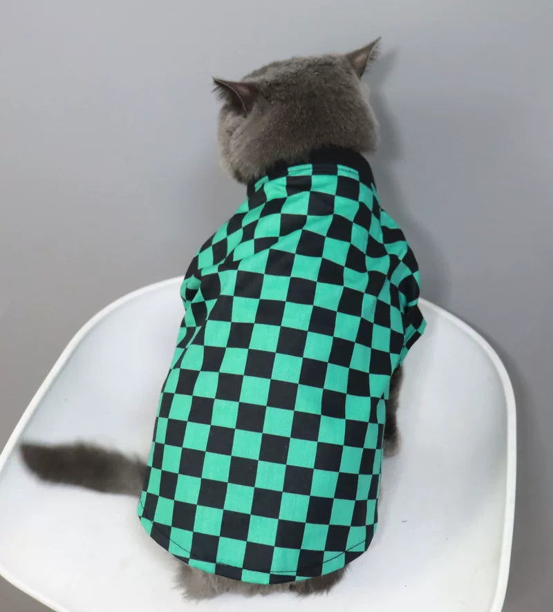 British Shorthair Clothes Tanjiro Kimono Demon Slayer Cosplay Cat Costume