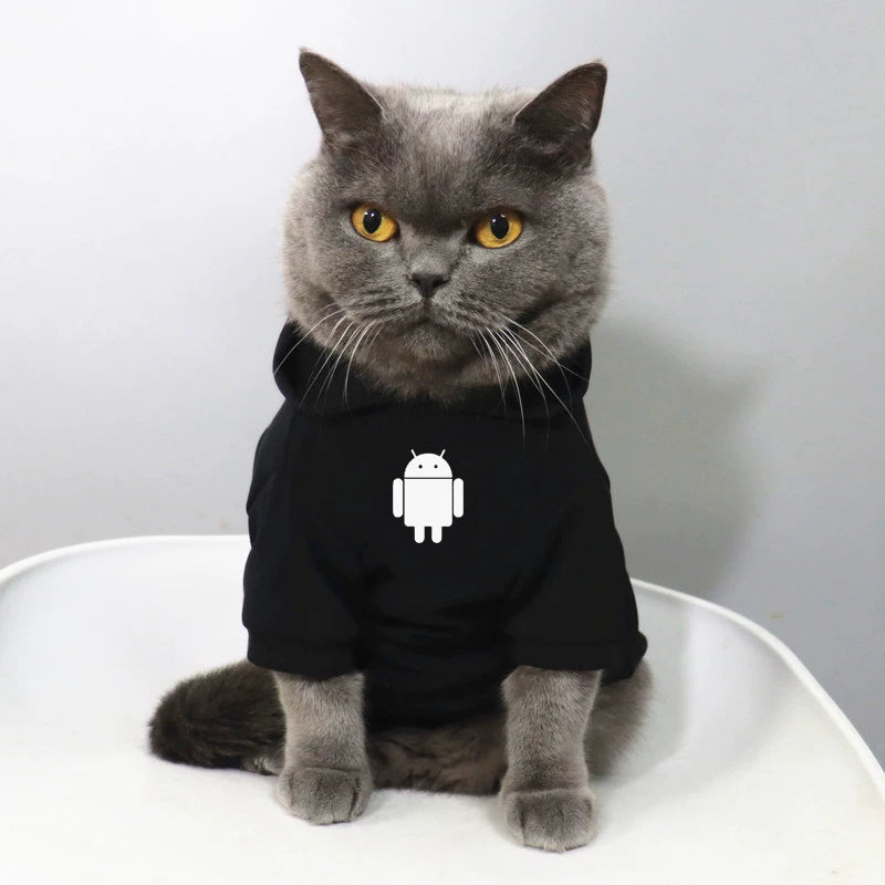 British Shorthair Cat Hoodie Soft Fleece Sweatshirt for Cats & Small Dogs