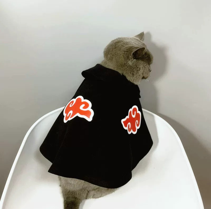 British Shorthair Akatsuki Cloak Ninja Cosplay Cat Costume