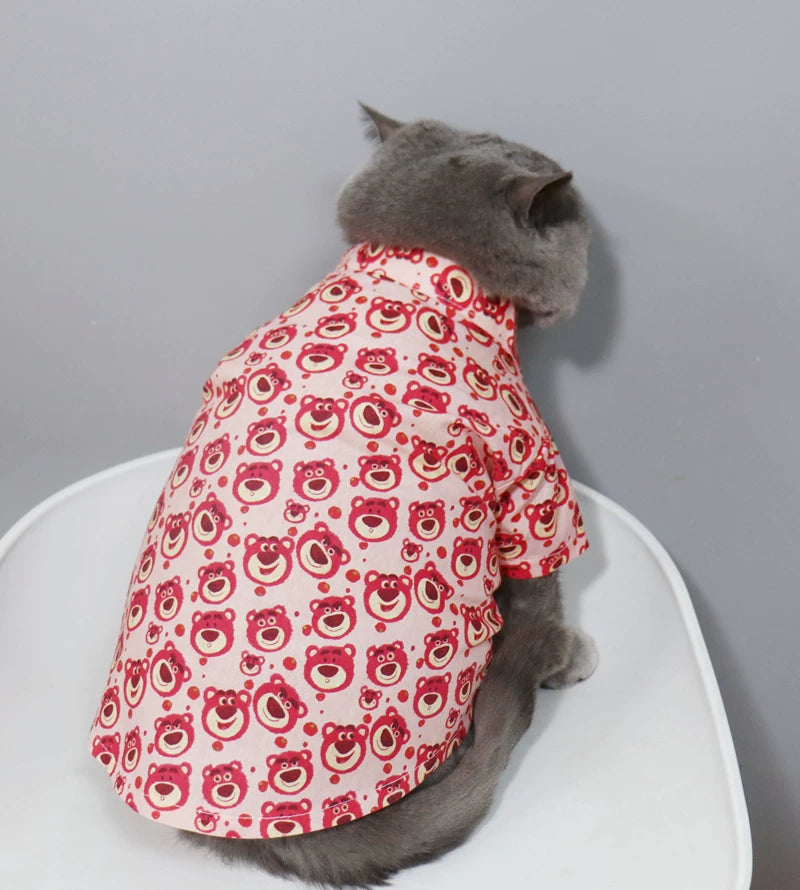 British Shorthair Shirt Soft Pet Blouse for Cats & Small Dogs