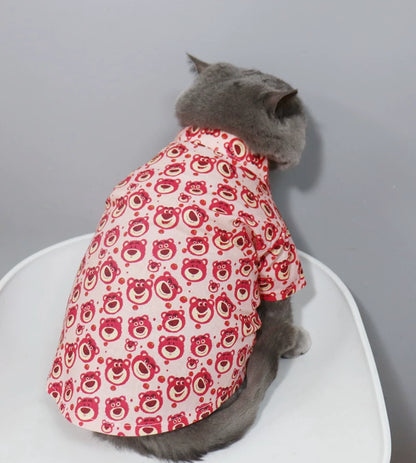 British Shorthair Shirt Soft Pet Blouse for Cats & Small Dogs