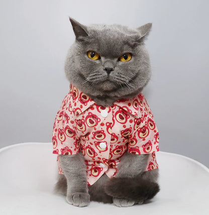 British Shorthair Shirt Soft Pet Blouse for Cats & Small Dogs