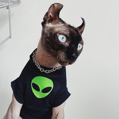 Sphynx Cat Jumpers Summer Mesh Outfit Fun Tee for Hairless and Devon Rex Cats