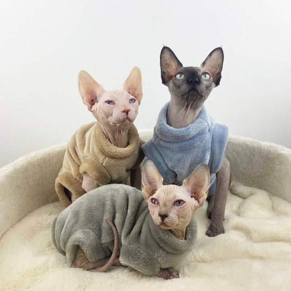 Sphynx Warm Jumpers Devon Rex Cat Soft Clothes