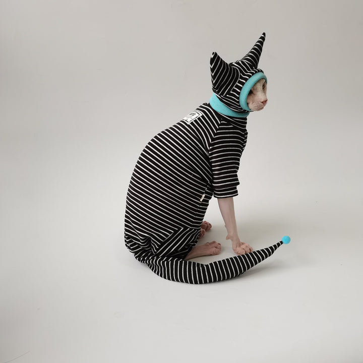 Sphynx Cats Pyjama Set Devon Rex Cats Warm Bodysuit