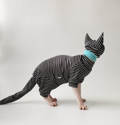 Sphynx Cats Pyjama Set Devon Rex Cats Warm Bodysuit